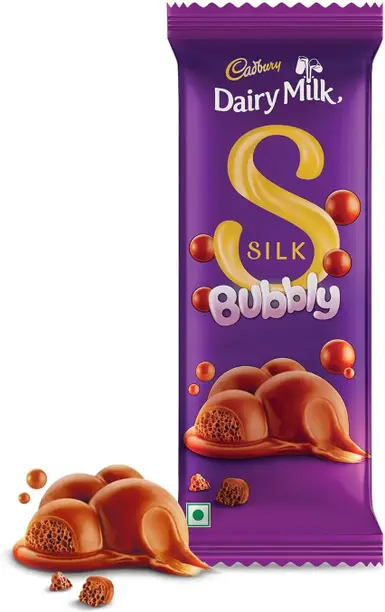 Cadbury Dairy Milk Silk Bubbly Small Milk Chocolate Bar