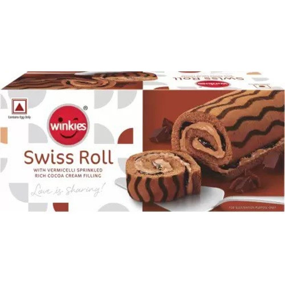 Winkies Swiss Roll Cake - Chocolate, 165 g